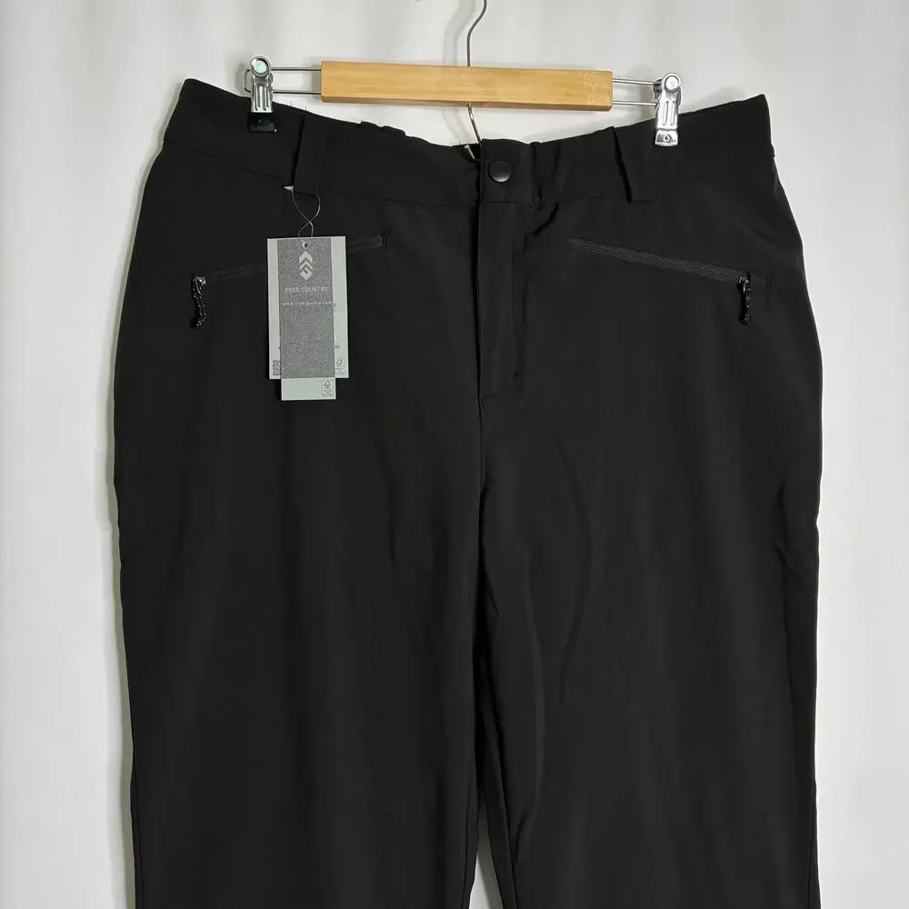 Free Country Black Straight Leg Snow Pants Polyester NWT Womens XXL
